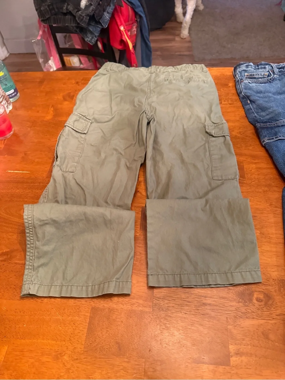 Boys Cargo Jeans - Olive and Denim